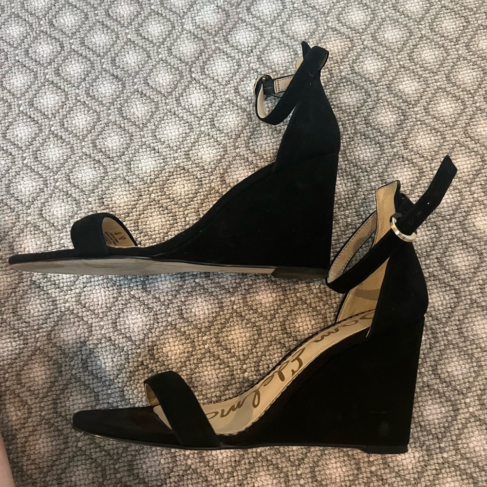 Sam Edelman Black Wedge Sandal
